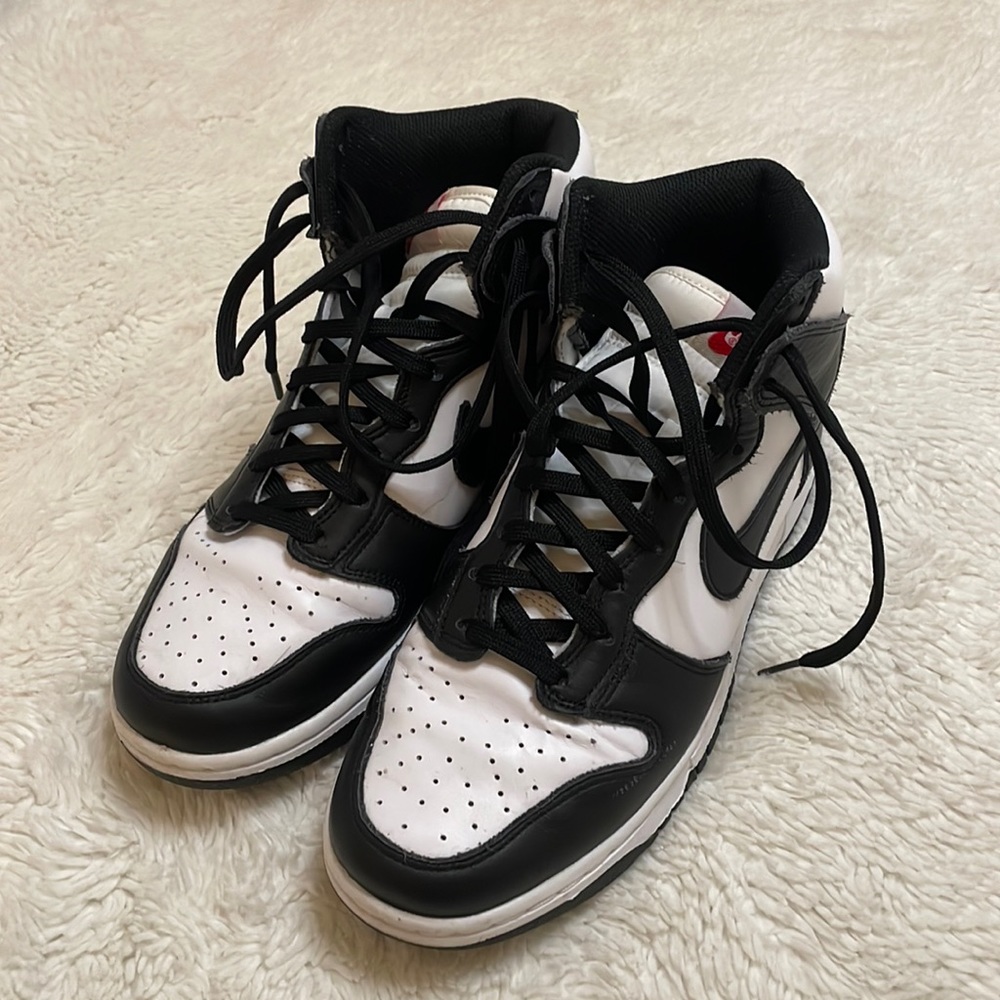 Nike dunk high tops (panda)
